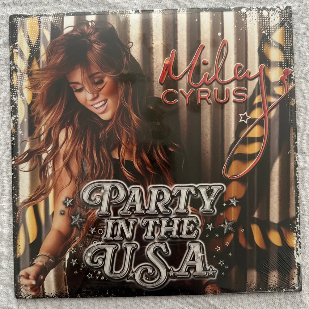 Miley Cyrus NWT | Party in the USA & The Time of Our Lives singles red 7" vinyl